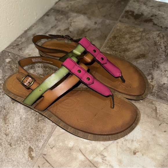 Women’s Clarks Multi Color Thong Style Slingback Sandals Shoes Size8 Style 64428 - Picture 3 of 13